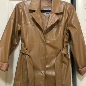 vintage 90s rave tan leather jacket